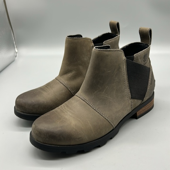 SOREL Emelie Waterproof Chelsea Boots Quarry Gray NL2671-053  Size US 6 - Picture 2 of 10